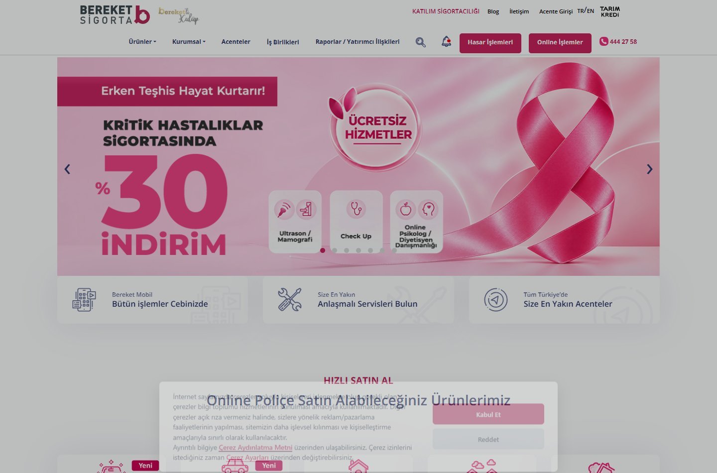 Bereket Sigorta resmi dijital kanalından görsel