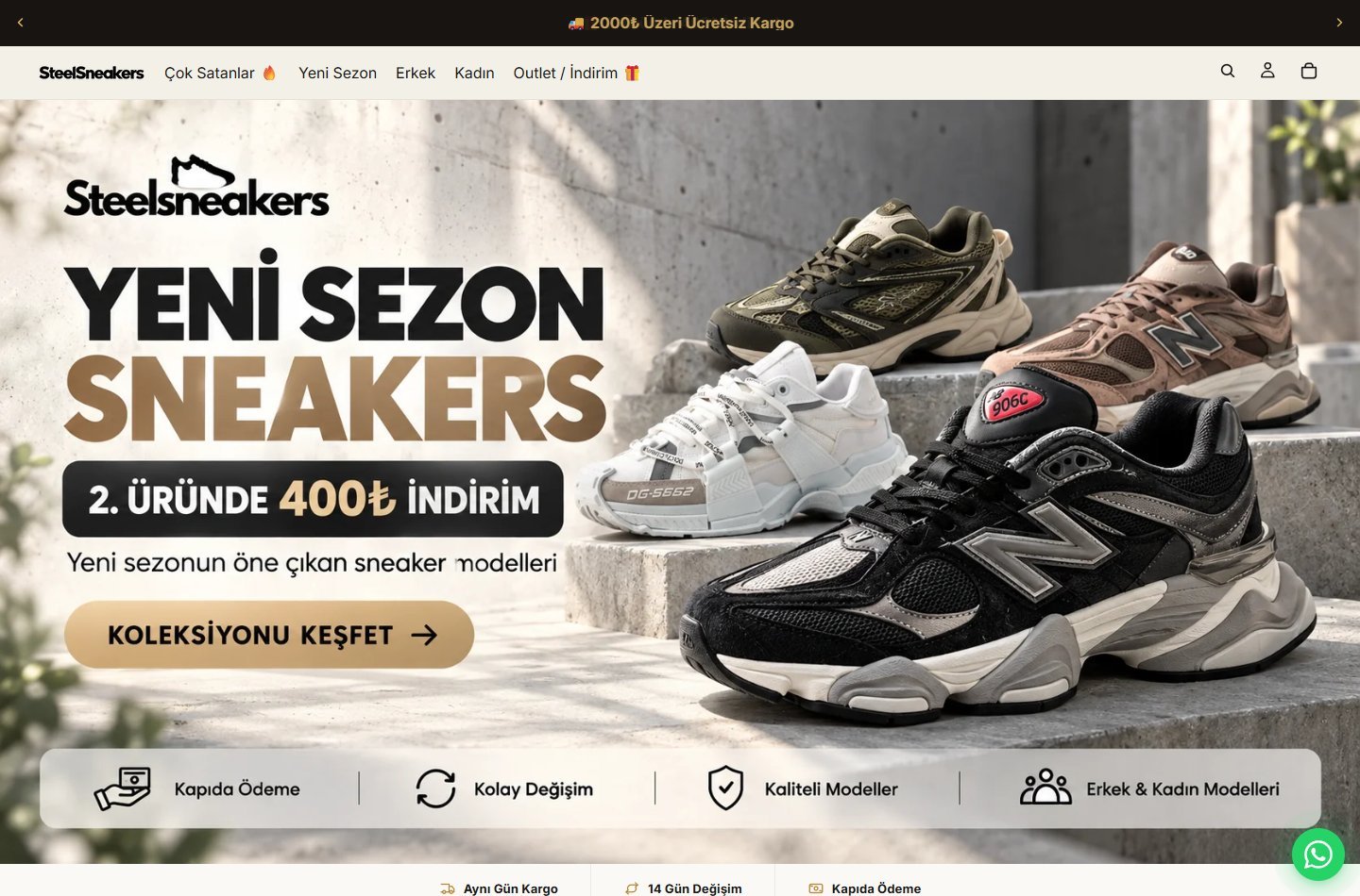 Steel Sneakers resmi dijital kanalından görsel